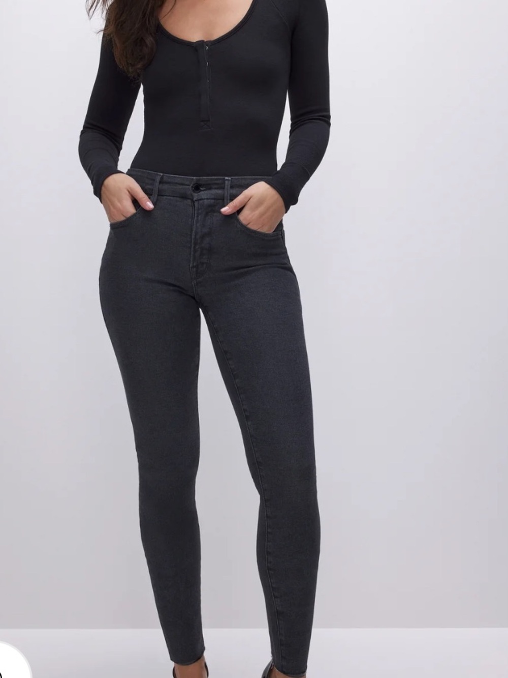 Good American Good Legs Black Skinny Jeans